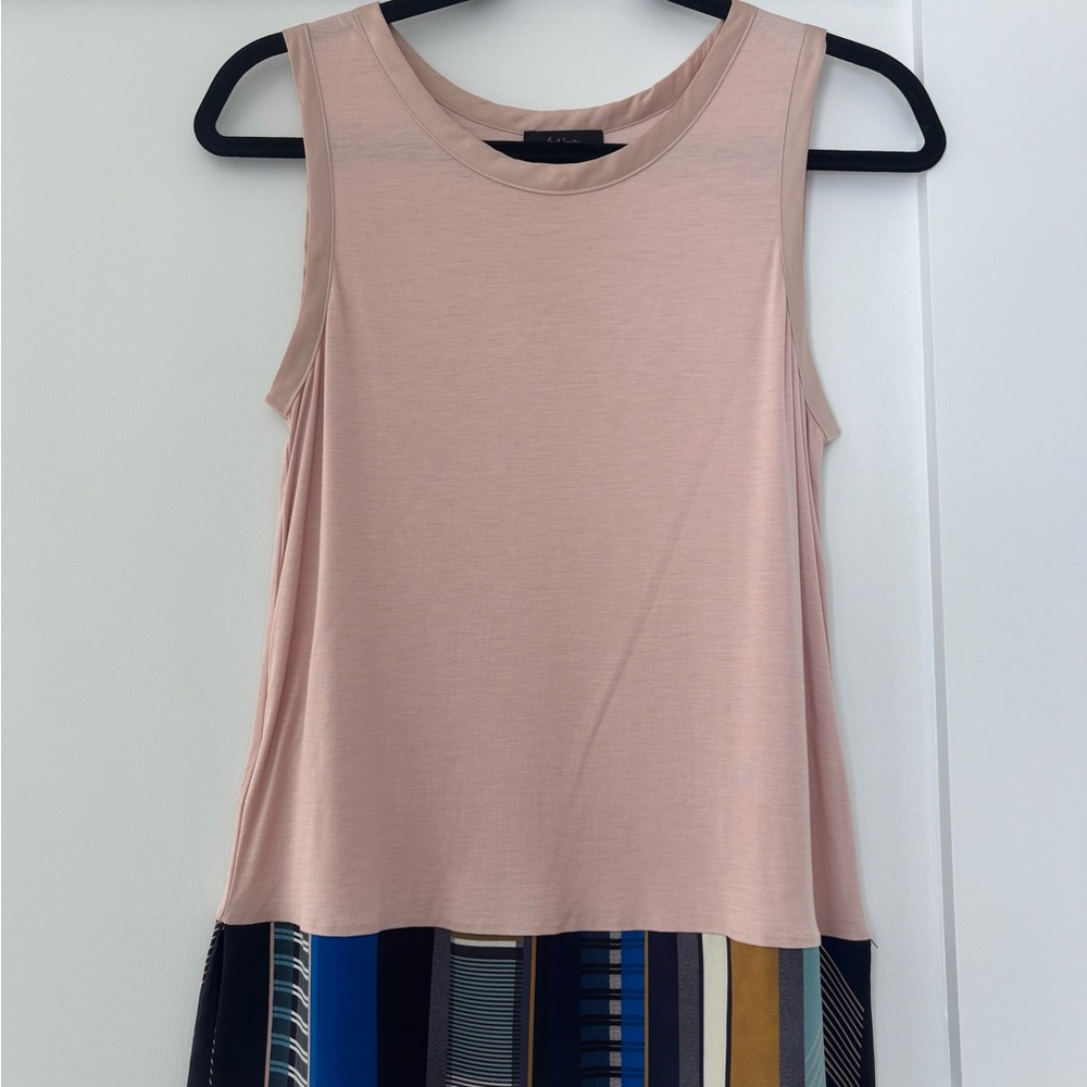 Paul Smith Black | Sleeveless Top Pink with Geometric Hem – JP M / US S